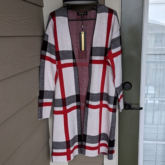Joseph Allen Sweaters - Plaid Cardigan